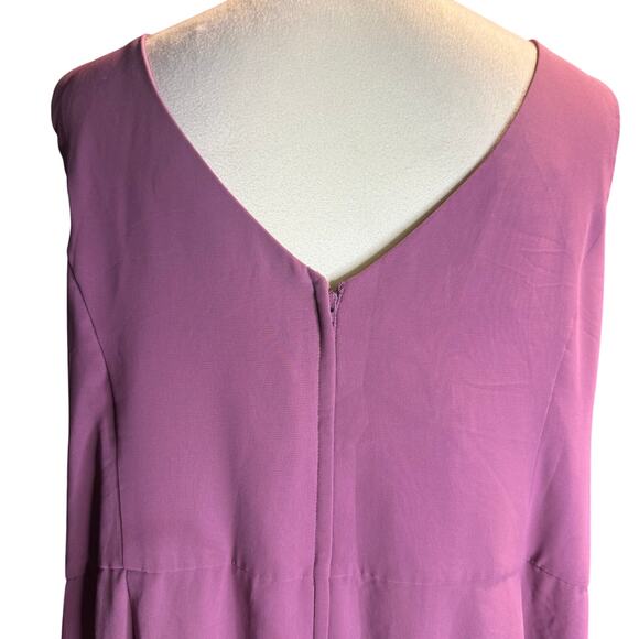 David's Bridal Tank Draped Chiffon Tulip Hem Bridesmaid Dress, Size 24W NWT - Picture 6 of 6